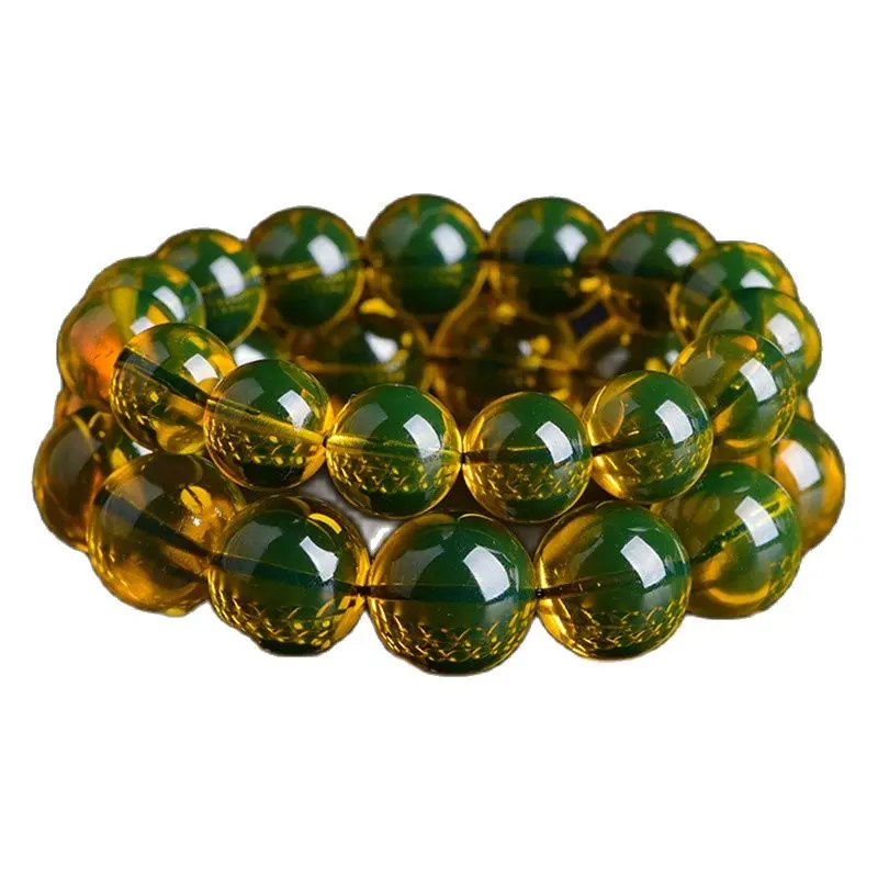 

Lanpo bracelets natural beeswax beads amber beads single ring bracelet men and women