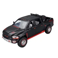1/32 DODGE RAM Pick Simulation Vehicle Off-road Model Alloy Pull Back Toy Car Collection Gift Ornament Children's Toys Kids