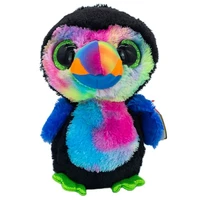 15cm new ty beanie big eyes pea animal cute colorful crow soft plush stuffed toy doll child collection birthday christmas gif