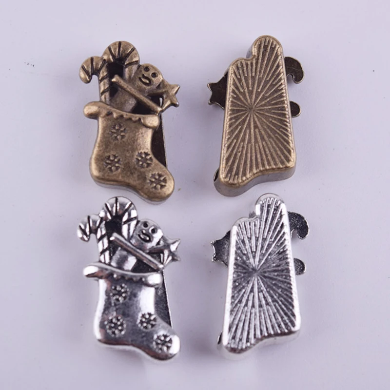 

60Pcs/Lot Fashion Jewelry Finding Christmas Elements Zinc Alloy Beads 2016 DIY Making Bracelets Lead Free Nickel Free