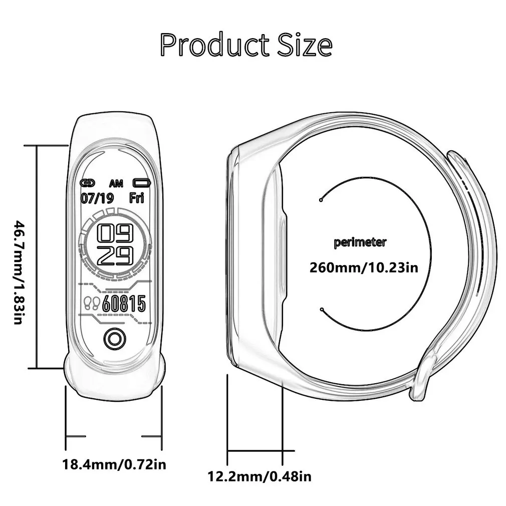 

RD05 Smart Bracelets Heart Rate Monitor Health Fitness Bracelet Activity Tracker Smart Band Wristband Watch