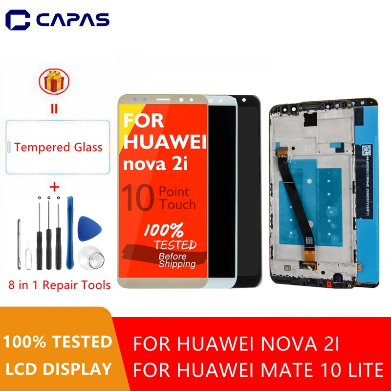 Для Huawei Mate 10 Lite ЖК-дисплей + рамка экран для Nova 2i ЖК-дигитайзер сенсорный Замена