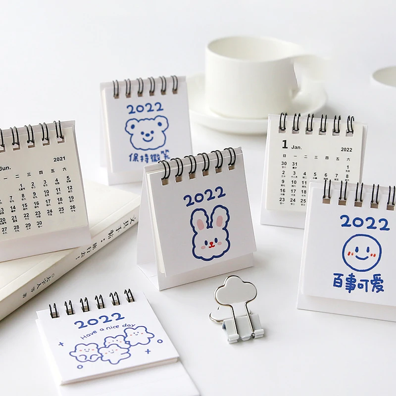 

Календарь 2022, милые Креативные настольные мини-календари, украшения, Канцтовары, школьные принадлежности, офис 365, календарь, новогодние укр...