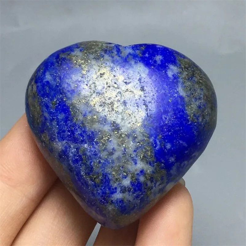 Топ! Натуральный красивый Лазурит КВАРЦЕВЫЙ кристалл сердце Исцеление 1