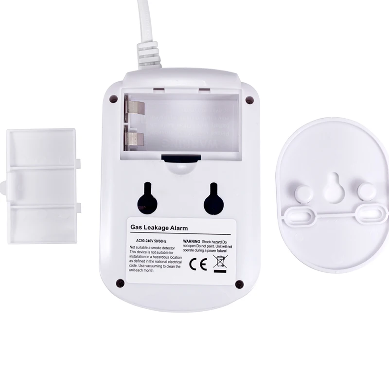 

GAS DETECTOR Voice Warning Kitchen Alarm Kit Independent EU Plug in Combustible Natural LCD Display GAS LEAK SENSOR Alarm