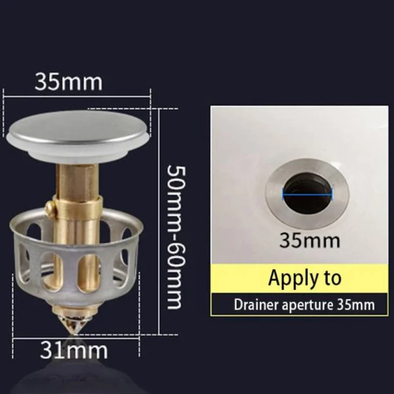 

Newly 1/2/4pcs Universal Wash Basin Bounce Drain Filter Sink Drain Cover for Kitchen Bathroom