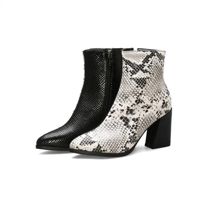 Женские ботильоны на молнии сбоку с леопардовым принтом | Обувь