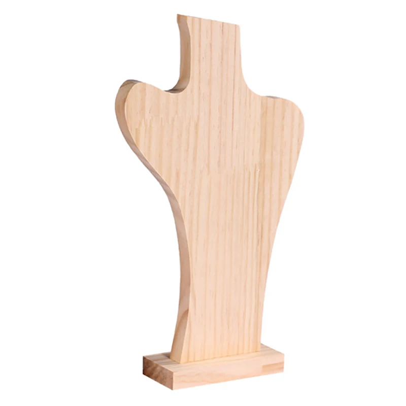 

Portrait Necklace Support Rack Holder Jewellry Wood Mannequin Bust for Necklace Jewelry Pendant Window Display