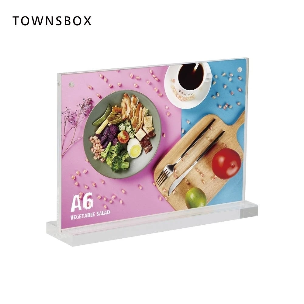 Acrylic Photo T Poster Menu Picture Sign Label Holder Stand Frame A6 For Advertising Promotion Display Rack