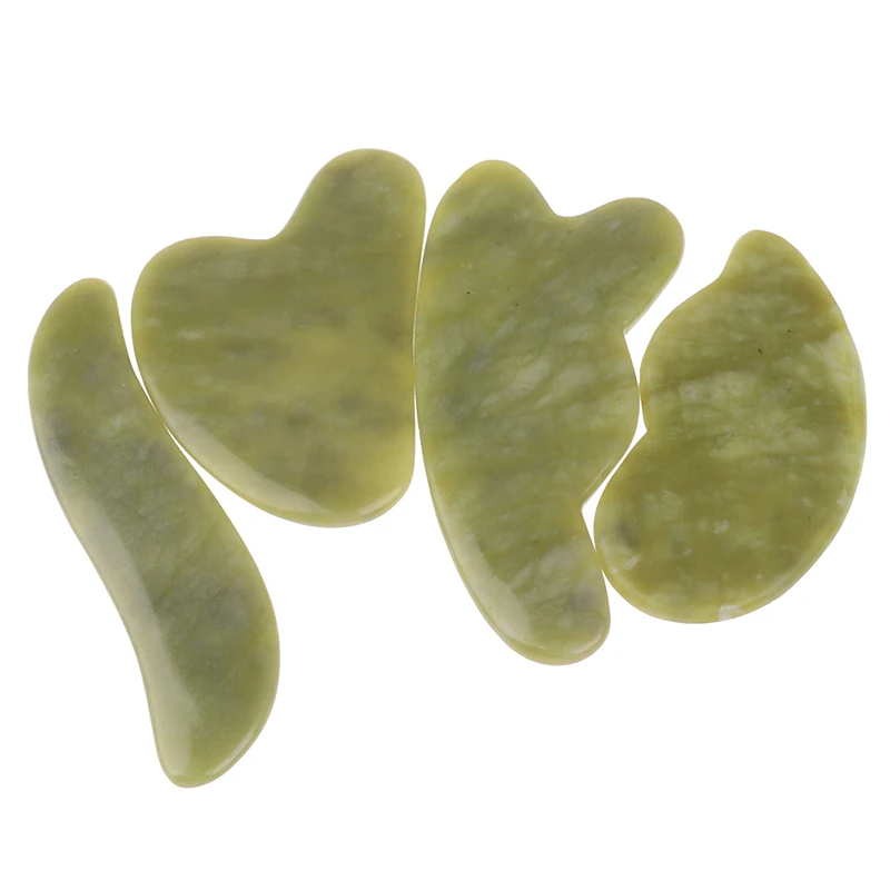 

Natural Aventurine Jade Stone Guasha Board Natural Stone Scraper For Face Neck Body Pressure Therapy