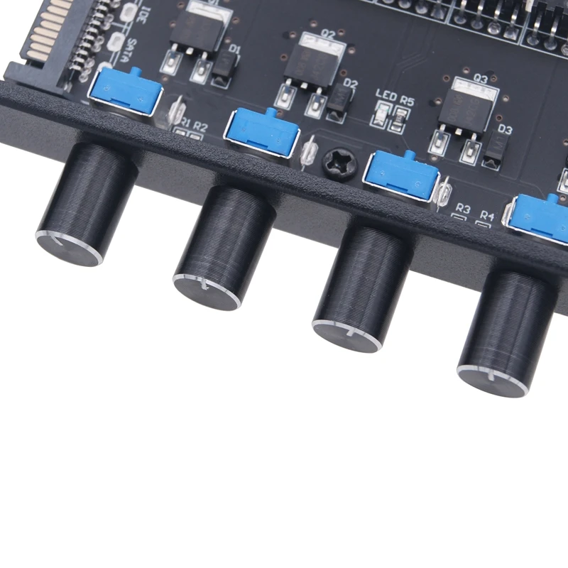 Компьютерный канал 8 каналов 4 контакта 3 контроллер скорости вентилятора крышка