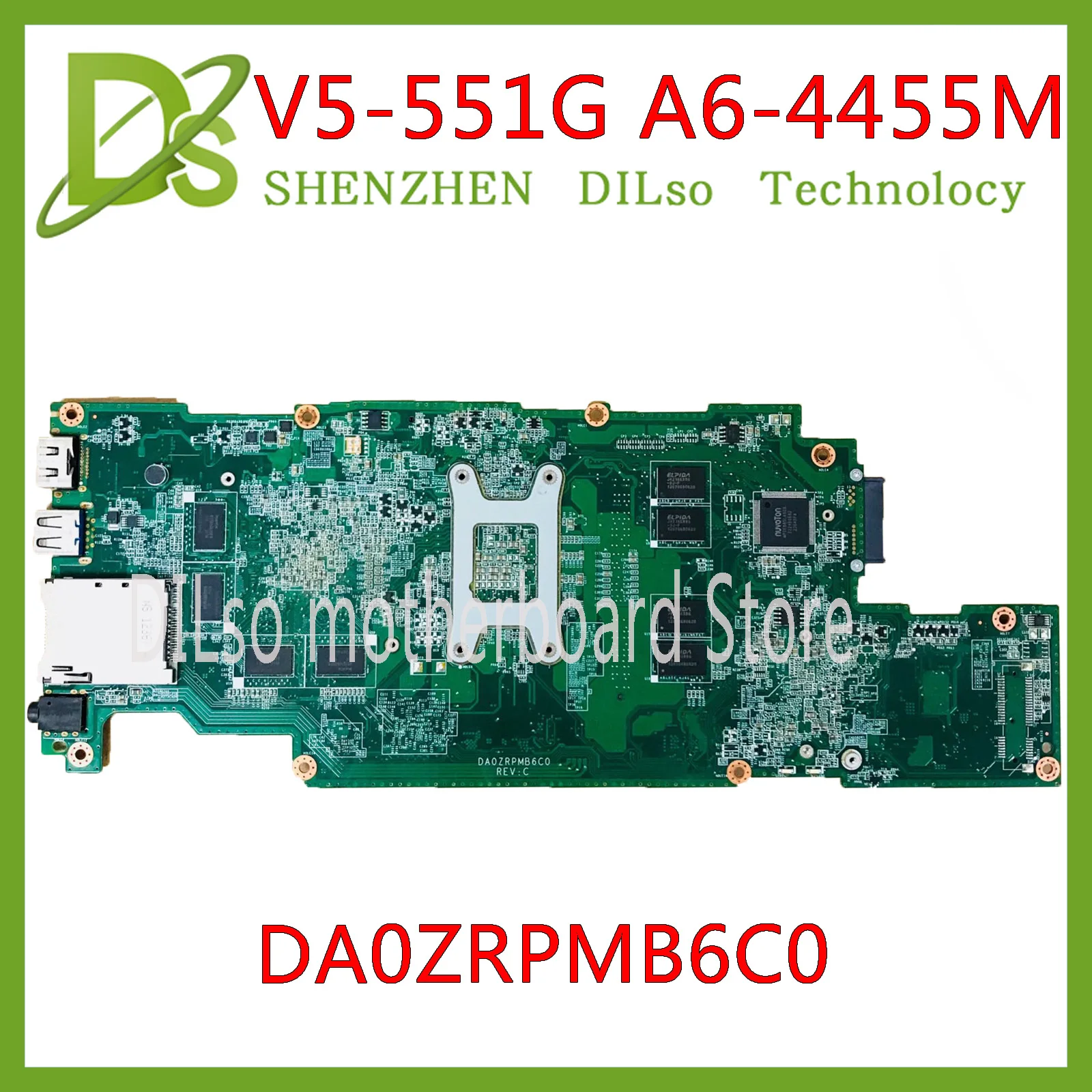 KEFU V5 551 материнская плата для Acer Aspire 551G ноутбука DA0ZRPMB6C0 A6 4455M HD7650M тест работа 100%