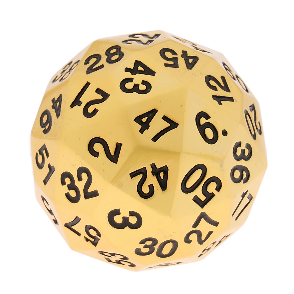 38 мм сплав многогранные игральные кости 60 сторонняя D60 плашка для D& D РГП настольная игра с сумкой