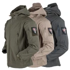 Охотничья одежда, уличная Тактическая Военная софтшелловая куртка Tad V4 из Акульей кожи, мужской водонепроницаемый Флисовый жакет