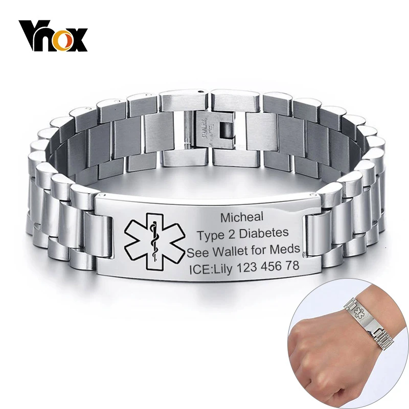 Мужской антиаллергенный браслет из нержавеющей стали в стиле панк | Украшения и