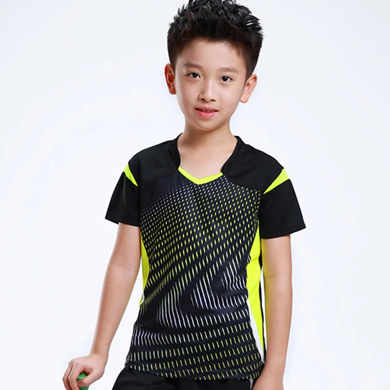 Child 1 shirt AF006 Новая детская спортивная футболка, рубашка для бадминтона для детей, рубашка для настольного тенниса для мальчиков, теннисные майки для мальчиков, футболки для бега для девочек - Цвет: Child 1 shirt AF006