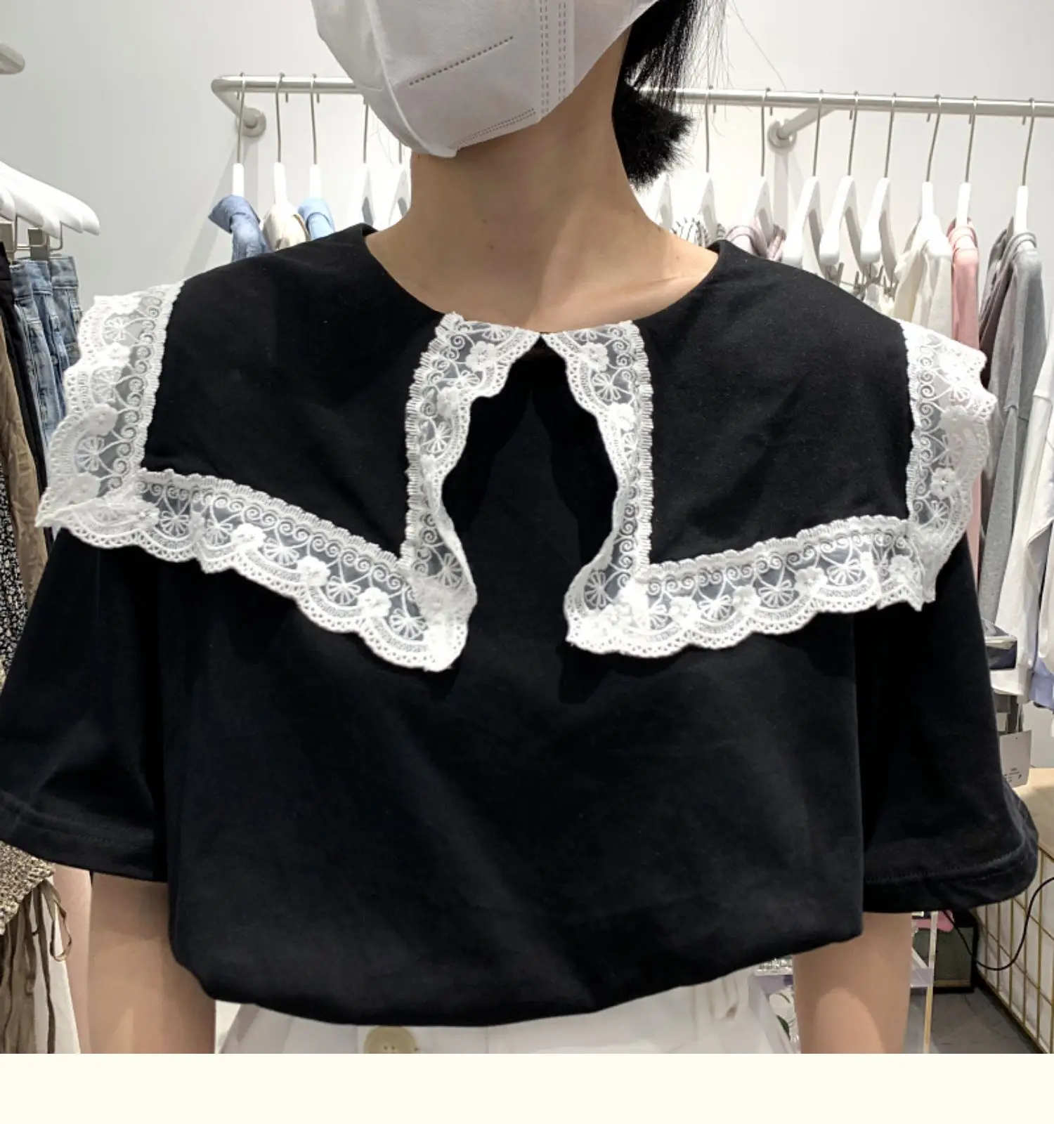 

Women Casual T-shirt Loose Top 2021 Summer Short Sleeve Pullover Stitching Shirt Versatile Outerwear Blouse Camisas Mujer