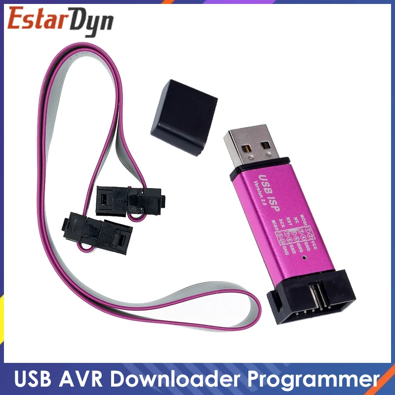 USB ISP USBISP USBASP ASP программатор в алюминиевом корпусе для 51 ATMEL AVR WIN7 64 (случайный