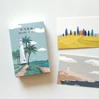 28 шт.компл. Творческий путевые заметки ЛОМО карта DIY ручная роспись мини Почтовые открытки подарок на день рождения открытка с сообщением 52*80 мм