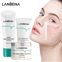 lanbena acne cleansing milk cleansing gel mud mask gentle cleansing oil control moisturizing shrink pore tightening skin care