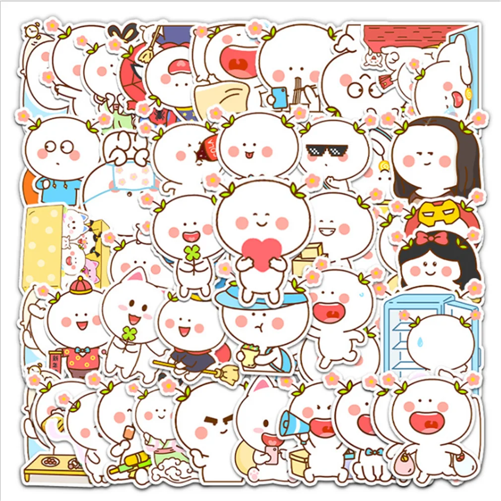 

10/30/50PCS Cartoon Cute Emoticon Bag Diary Waterproof Graffiti Suitcase Laptop Skateboard Toy Decoration Sticker Wholesale
