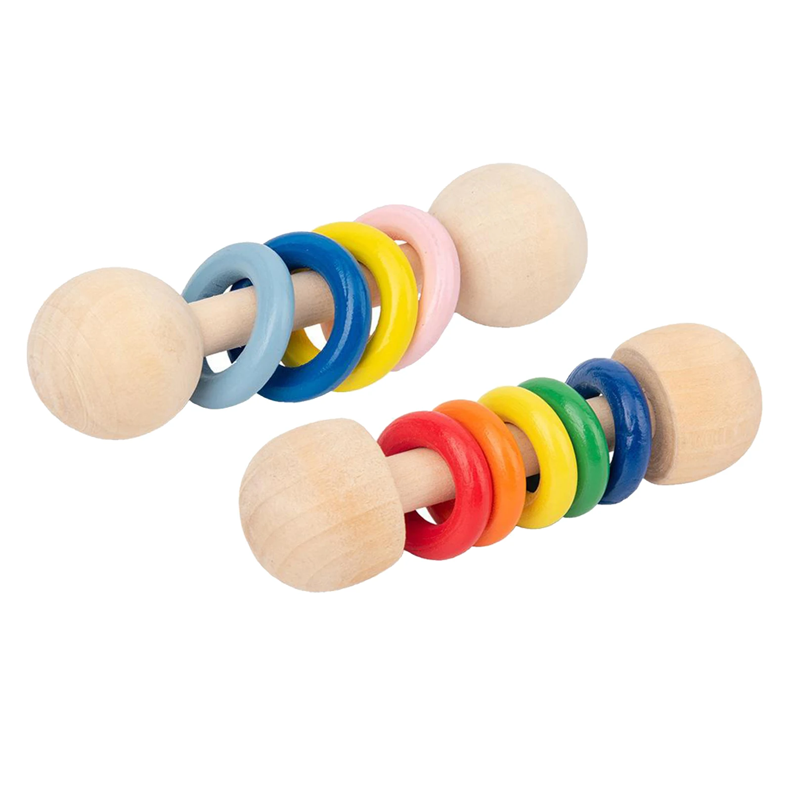 

Wooden Baby Rattles Grasp Play Game Teething Early Musical Educational Toys