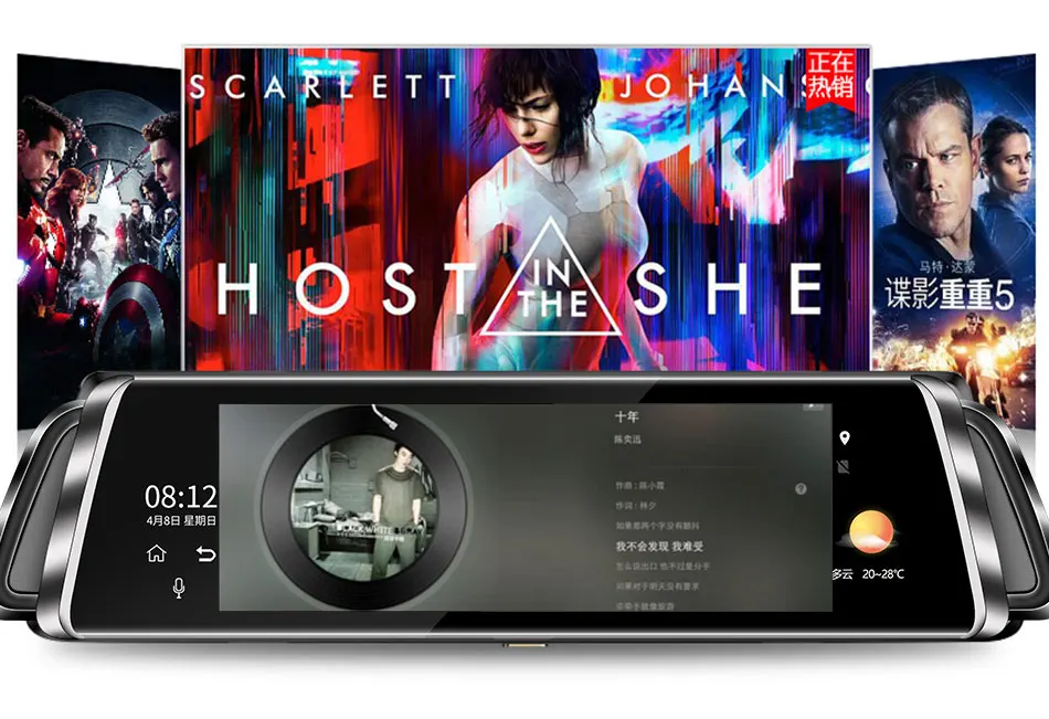 1" видеорегистратор 4G камера в зеркале заднего вида Android Автомобильный видеорегистратор HD 1080P видео рекордер WiFi gps ADAS двойной объектив Авто регистратор Bluetooth