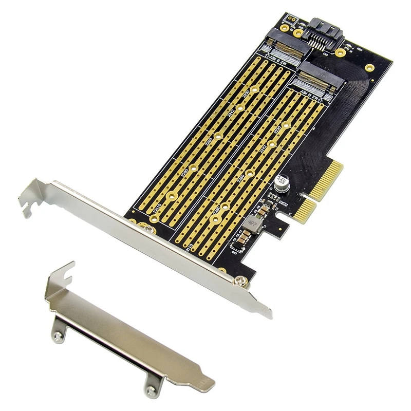 

Переходная карта PCI-E X4, M.2 B & M Key Nvme SSD адаптер Pcie M.2 Nvme SSD Расширительная карта