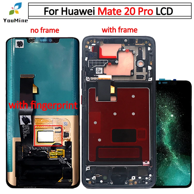 ЖК дисплей с дигитайзером для Huawei Mate 20 Pro сенсорный экран дигитайзер pro рамкой в