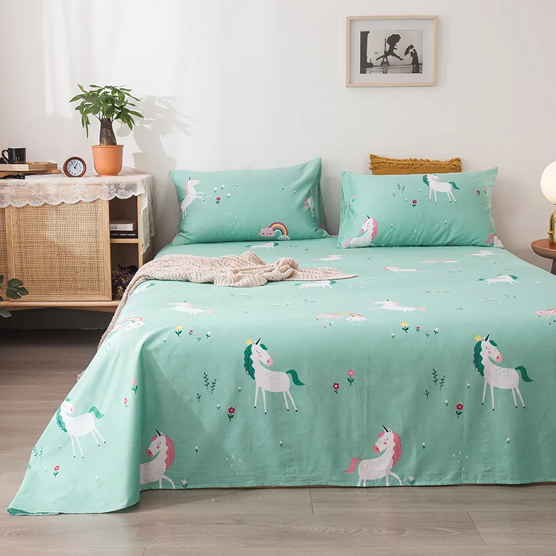 

Cotton Students Home Dormitory Flat Bed Sheet Print H76
