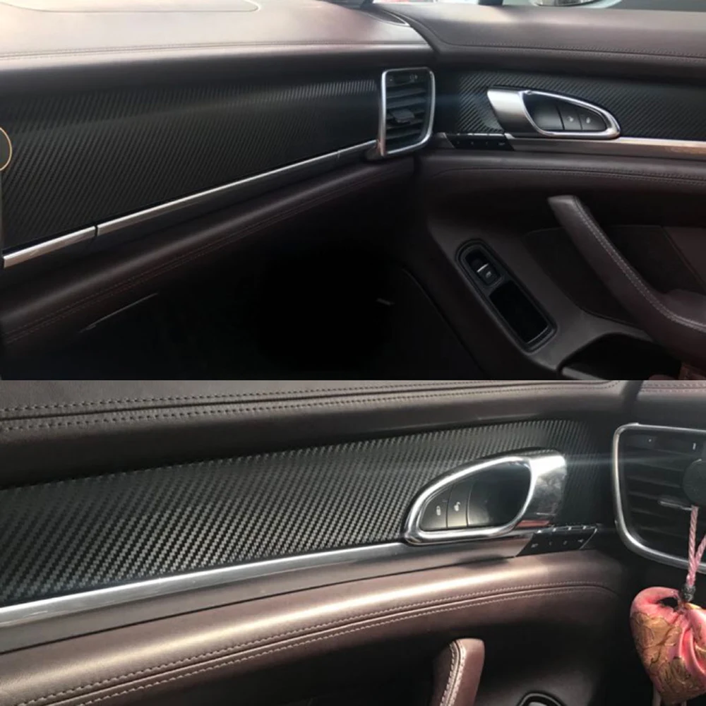 Для Porsche Panamera 2010- внутренняя Центральная панель управления дверная ручка наклейки из углеродного волокна наклейки аксессуары для автомобиля
