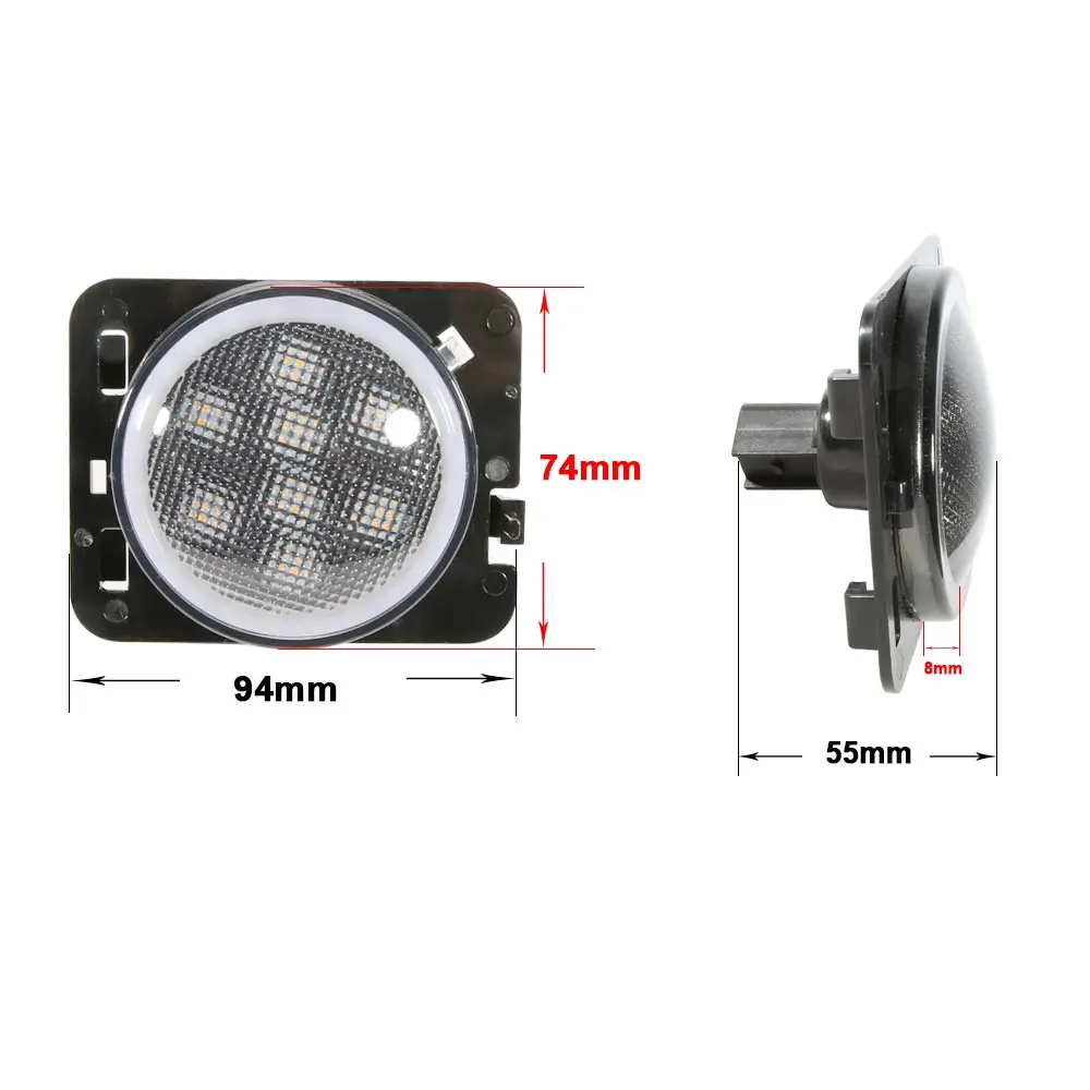 С DRL желтым передним запасным сигналом крыла в сборе с прозрачным объективом для