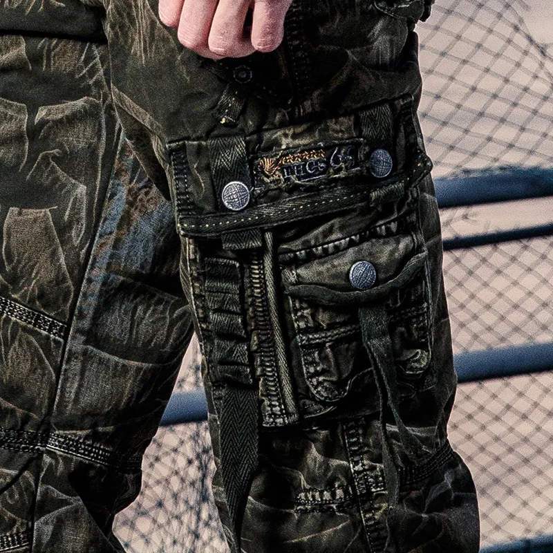 Брюки карго мужские камуфляжные рабочая одежда армейские теплые штаны с