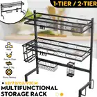 2 уровня, многофункциональная полка для сушки посуды, 62-92 см