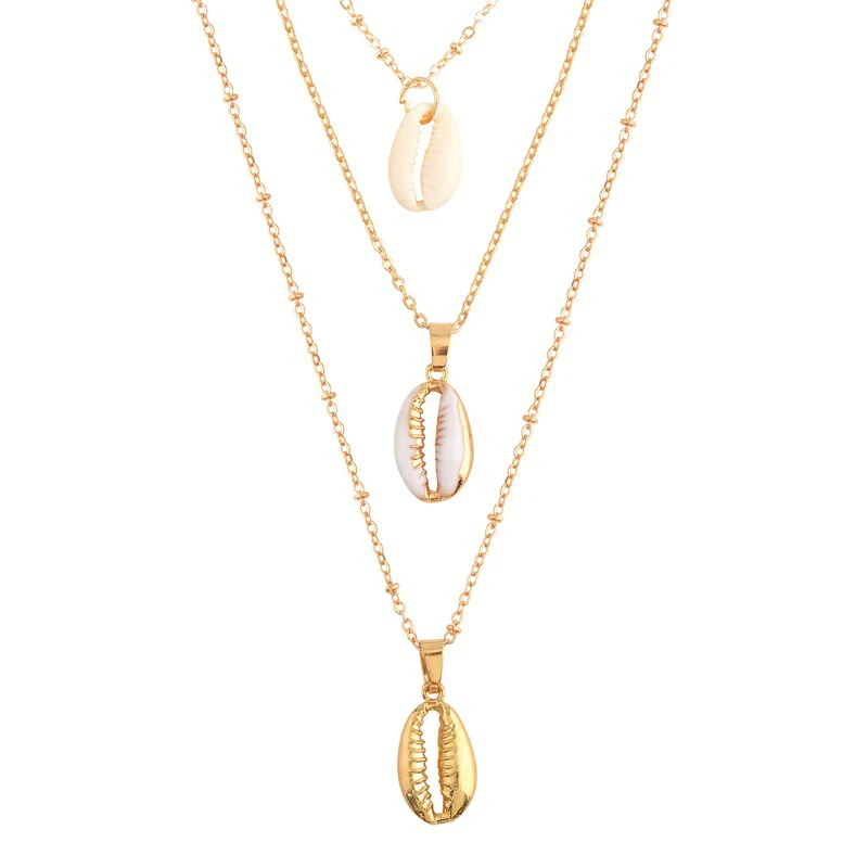 Женское Ожерелье цепочка 3 слоя богемный стиль подвеска Ювелирное Украшение M8694 |