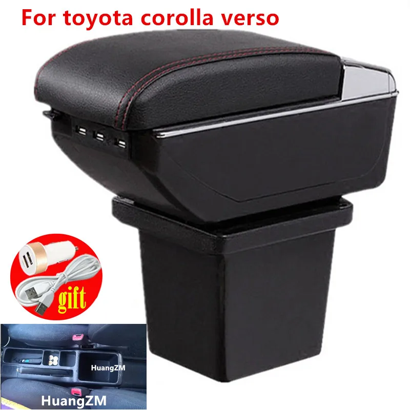 Подлокотник для toyota corolla verso вращающийся контейнер хранения украшение