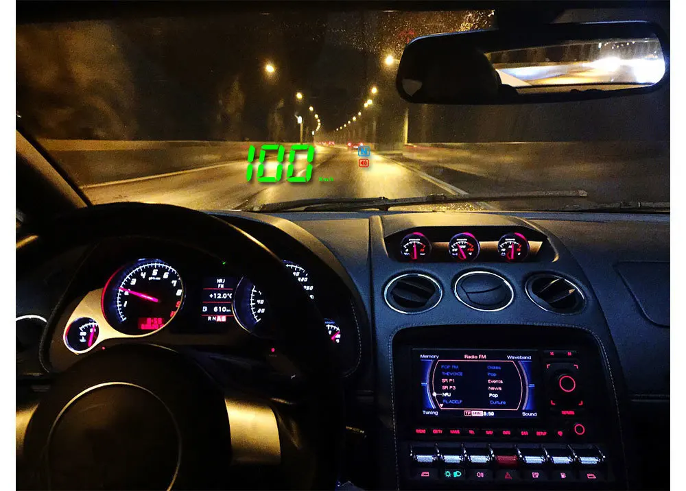 OHANEE, A2, HUD, 3,5 дюймов, gps, автомобильный дисплей, сигнал скорости, компас, лобовое стекло, проектор, измеритель скорости, HUD, через gps, спутниковые системы