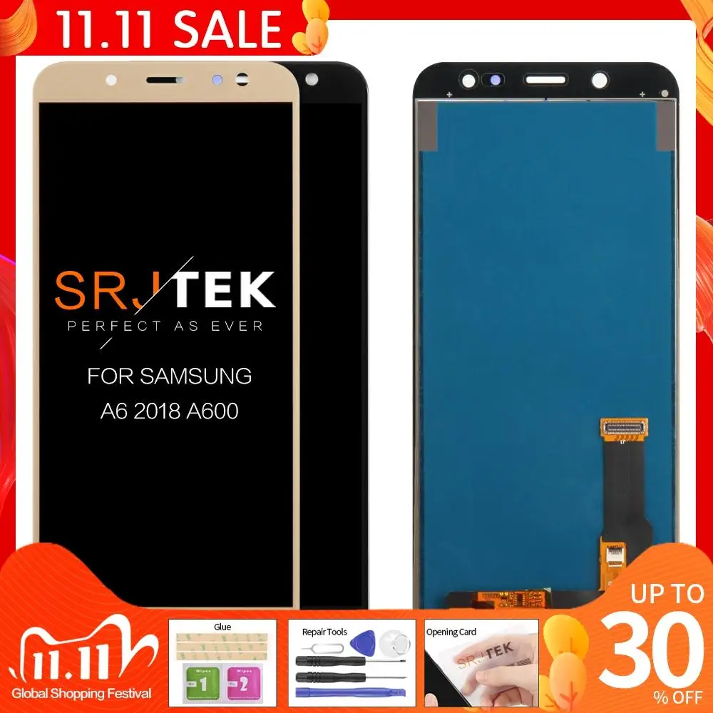 

NEW TFT 5.6'' for SAMSUNG Galaxy A6 2018 LCD A600 Display Touch Screen Digitizer For A600F SM-A600FN Screen Replacement Parts
