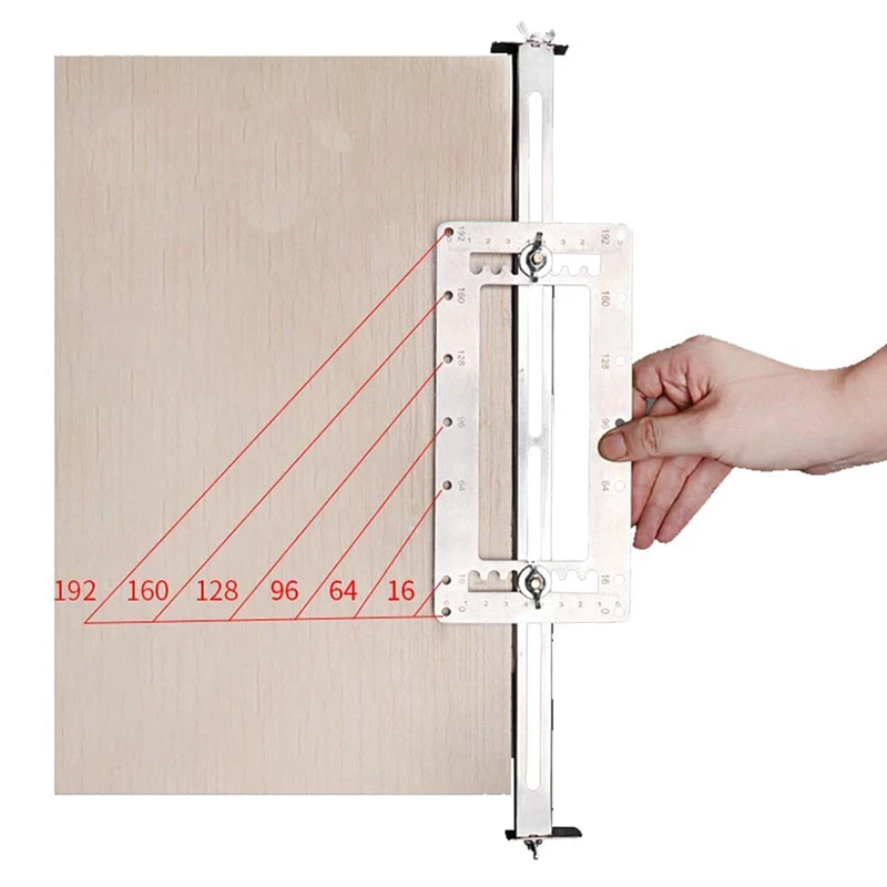 

Cabinet Hardware Jig Drill Punch Locator Aluminum Alloy Drill Guide Sleeve Drawer Pull Wood Drilling Tools Set