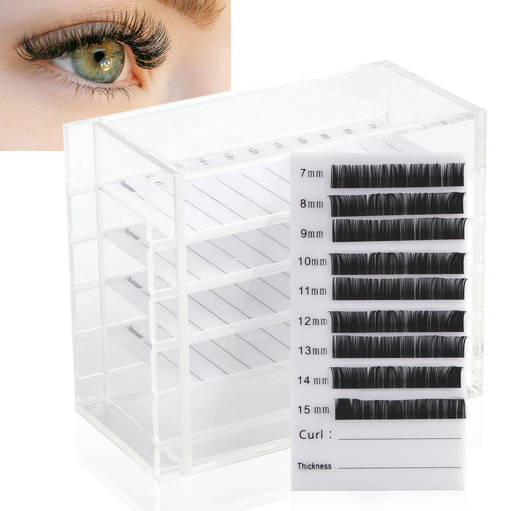 

5 Layers Eyelash Storage Box Acrylic Pallet Lash Holder Display Stand Makeup Organizer Grafting False Eyelashes Extension Tools