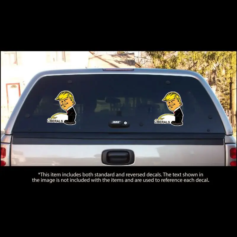 Наклейка с изображением Трампа мочалки в виде либергистов забавная