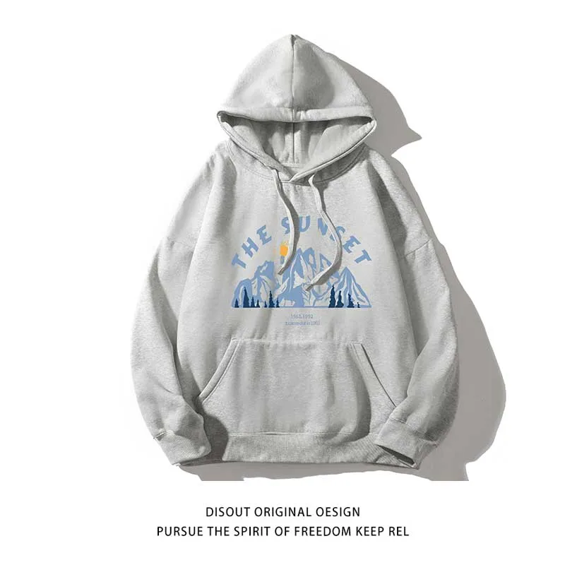 Толстовка мужская с капюшоном повседневный Свободный пуловер принтом модная