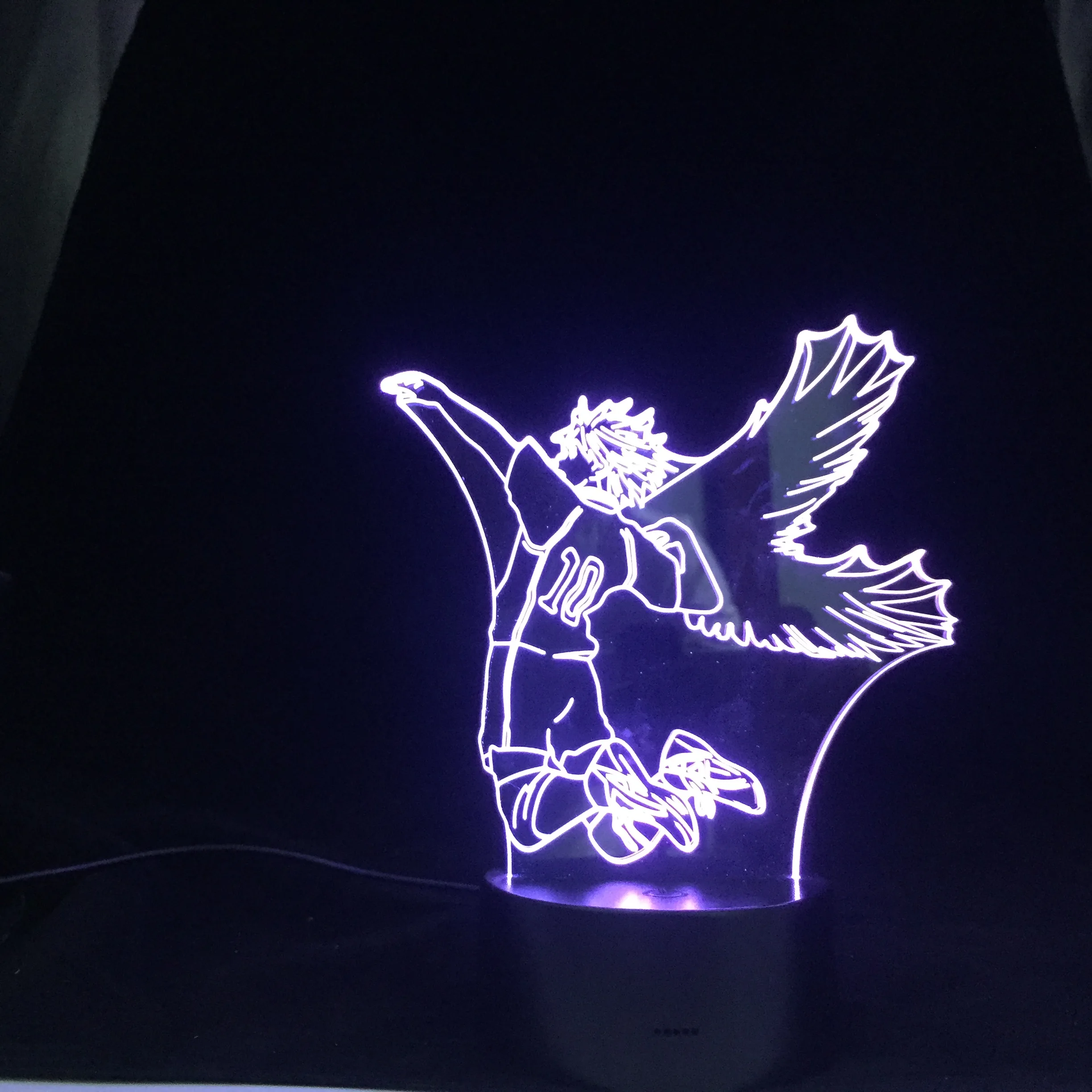 

Hinata Shoyo Spike Anime Lamp Haikyuu 3D LED Night Light Luck Table Lamp Decor Colorful Novelty Lighting Dropshipping Gift