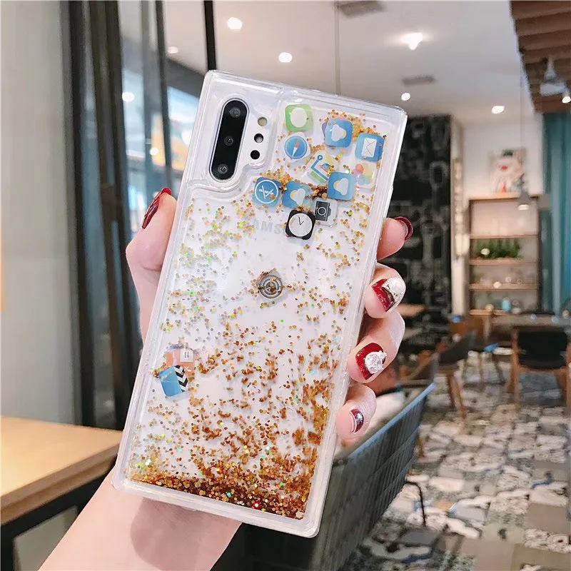 A21S A71 S20 S10P/S10Lite Note10 Shine Glitters APP Dynamic чехол для телефона мягкая обложка Note8 9 S8/S9 +