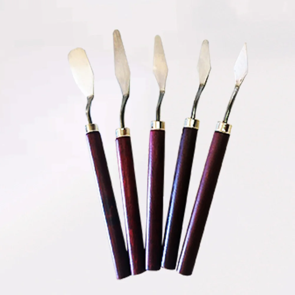 

5pcs Mixing Kit Palette Painting Professional Stainless Steel Paint Spatula Scraper Fine Arts