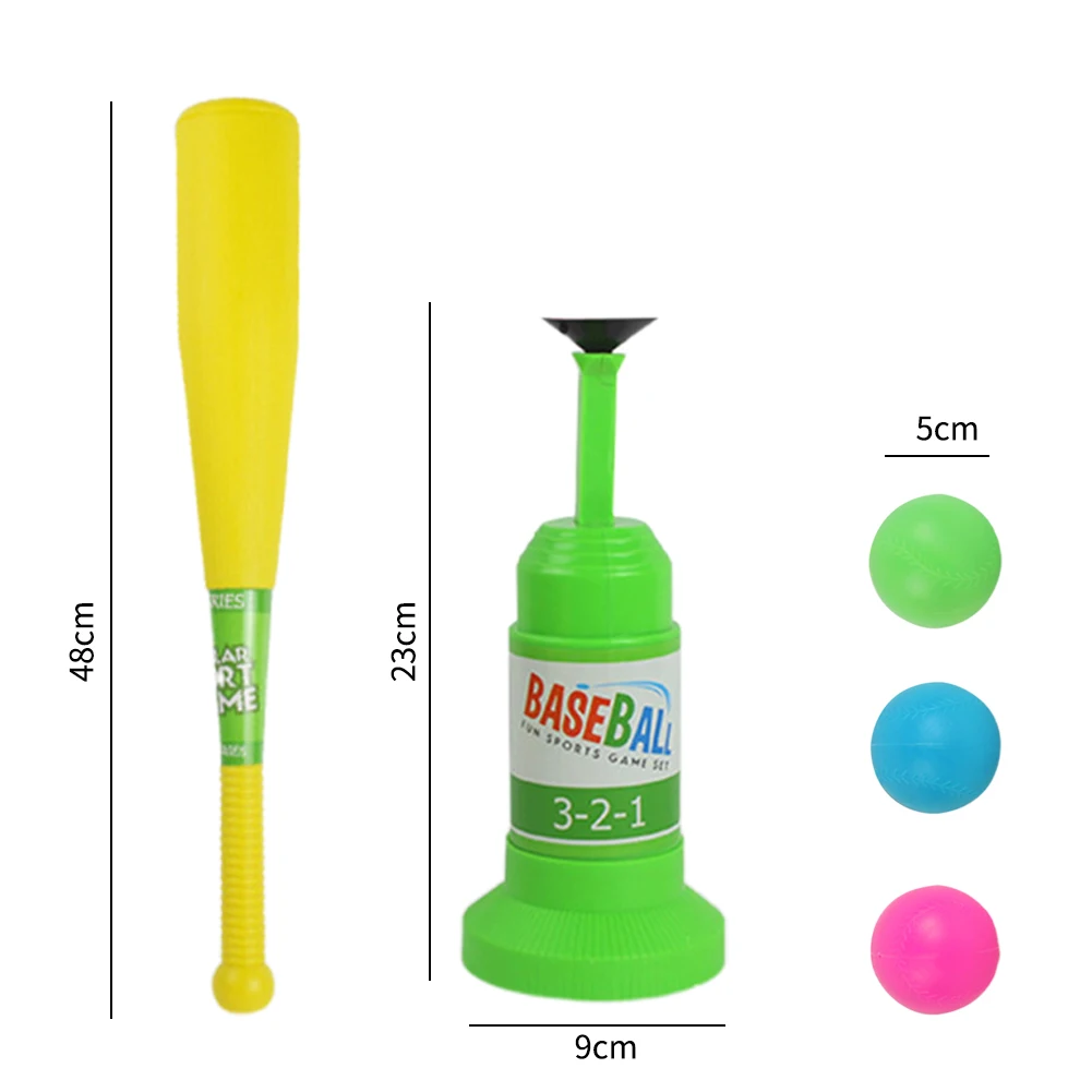 

Kids Baseball Toy Set Children Bat Outdoor Sports Game Activity Automatic Launcher Training Fitness Parent-child Interaction