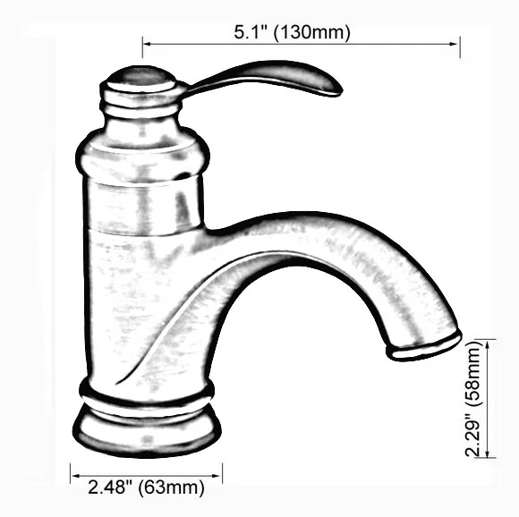 Black Oil Rubbed Brass Single Hole Deck Mounted Handle Lever Bathroom Vessel Basin Sink Faucet Mixer Water Taps mnf065 | Обустройство