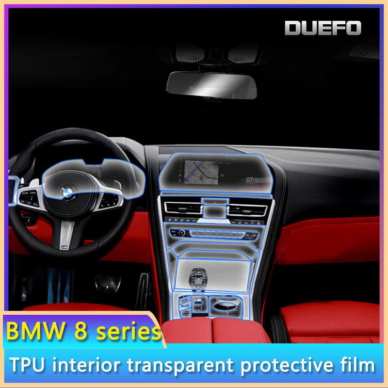 

Sticker For BMW G14 G15 G16 8 Series 8 Car Interior Center console Transparent TPU Protective film Anti-scratch Repair film