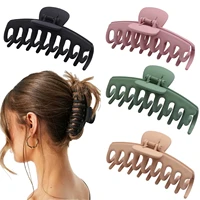 vintage large hair claw clips for woman solid color crab hairpins acrylic barrette headwear for girls hair accessories