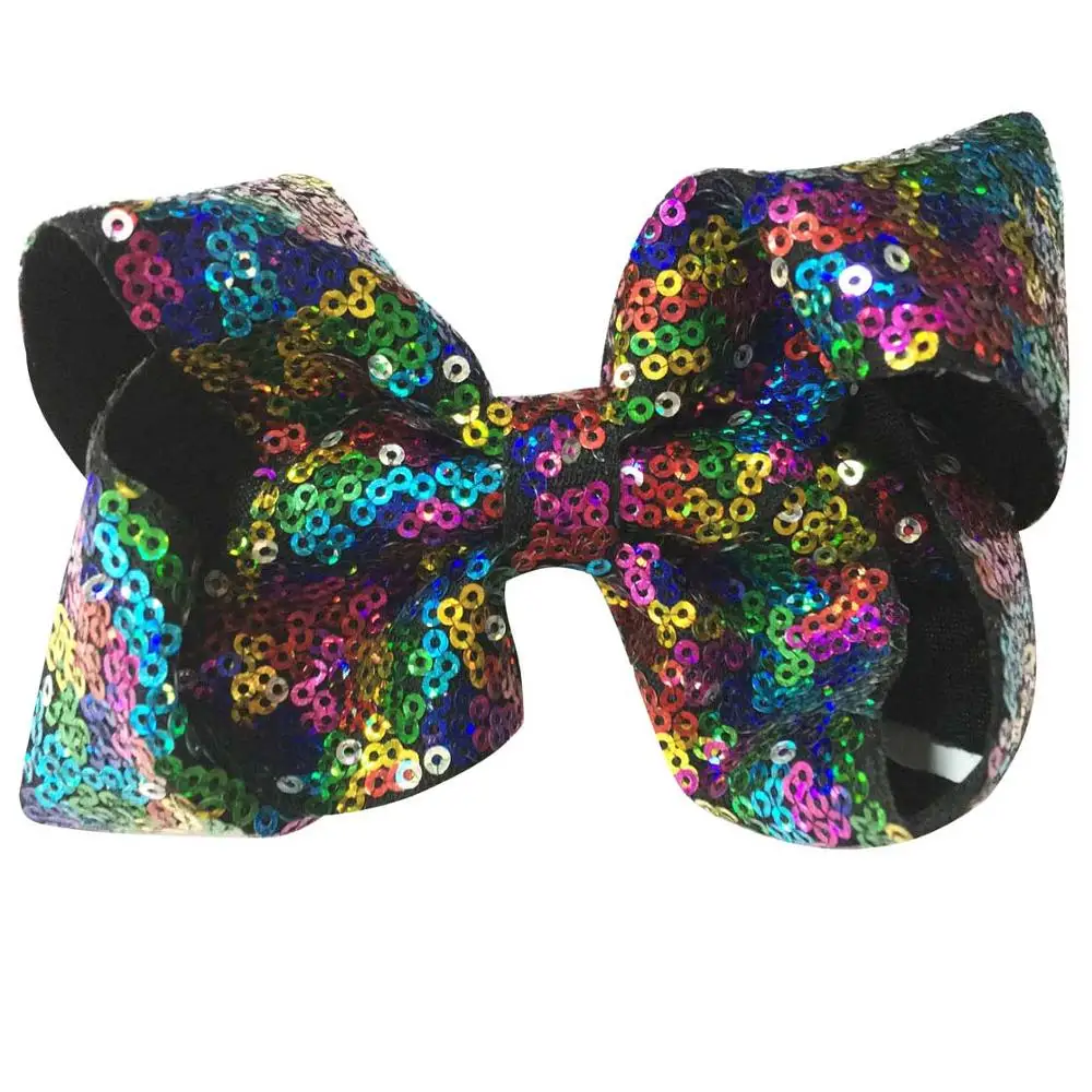 5inch hair bow Xugar 3 ''75 мм 2y Двусторонняя лента с блестками для рукоделия, самодельные банты для волос, домашний текстиль, одежда для шитья, материалы для рукоделия, товары для рукоделия - Цвет: 5inch hair bow